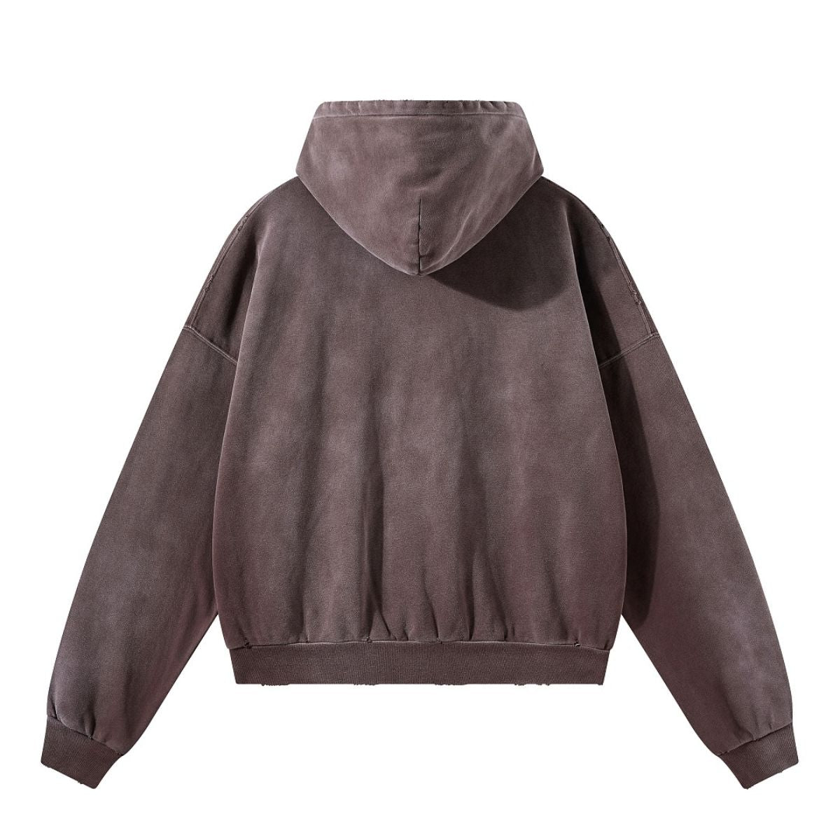 Monkey Wash Ripped Distressed Cotton Pullover Hoodie