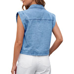 Women's Zip Up Denim Vest