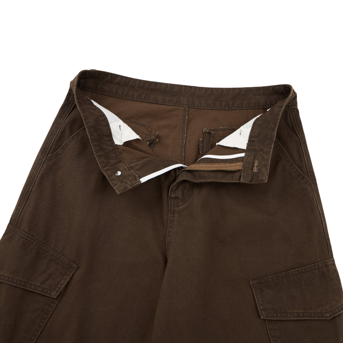 Vintage Baggy Paneled Straight-Leg Cargo Pants