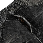 Vintage Washed Wide Leg Lightning Whisker Jeans