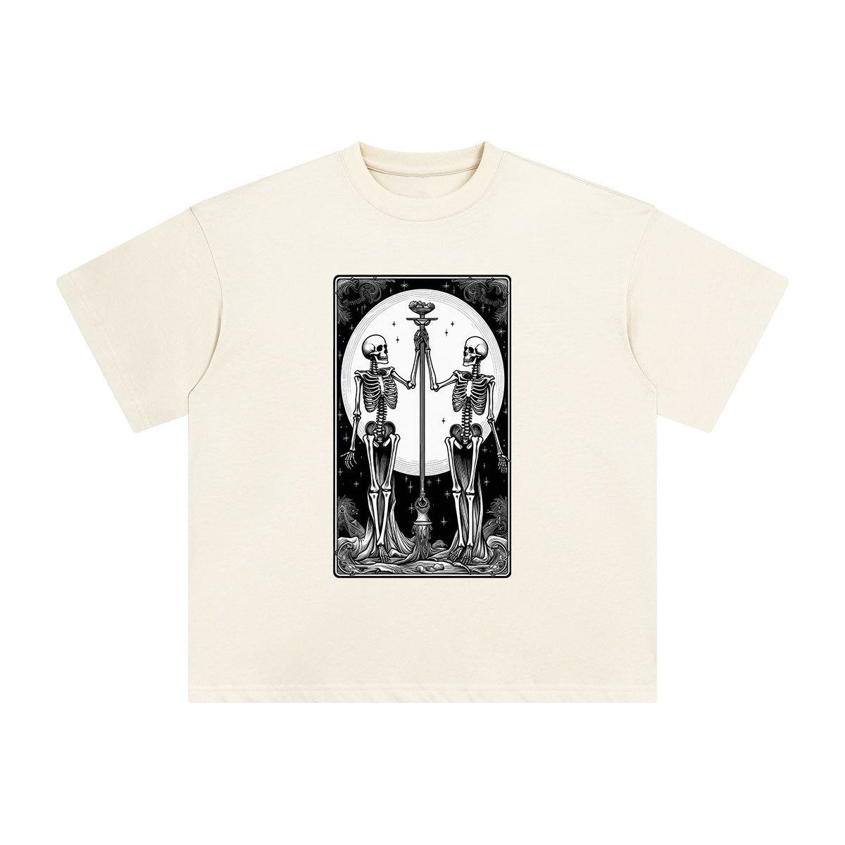 Mystery Skeleton Tarot Card Graphic Tee-INNBLAC Fashion Apparel