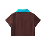 Contrast Panel Y2K Athletic Crop Tee
