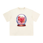 Valentine Roses Globe Graphic Tee-INNBLAC Fashion Apparel