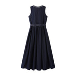 Falda vaquera con bordado de perlas y lavado vintage