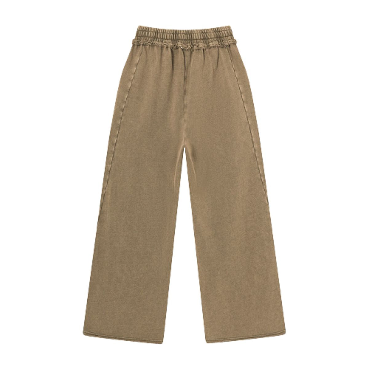 Streetwear Vintage Batik Washed Distressed Spliced Wide Leg Pants