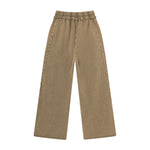 Streetwear Vintage Batik Washed Distressed Spliced Wide Leg Pants