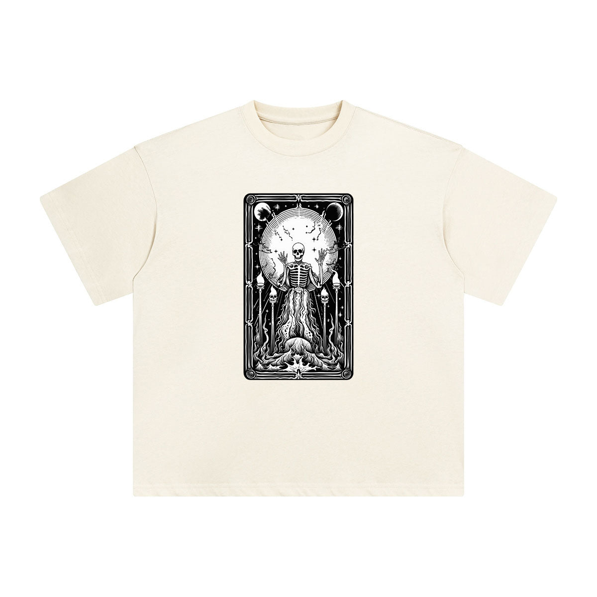 Mystery Skeleton Tarot Card Graphic Tee-INNBLAC Fashion Apparel