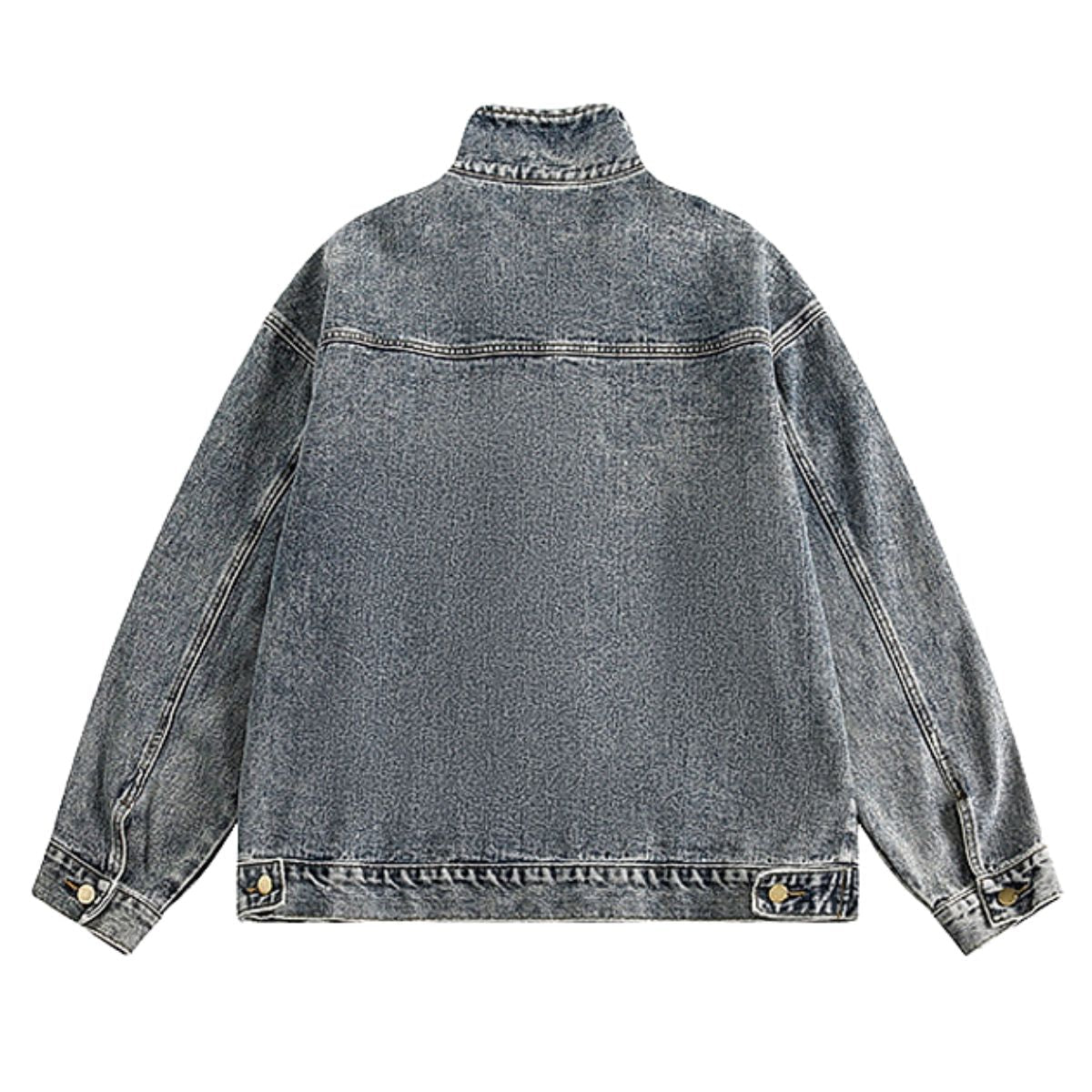 Stand-up Collar American Vintage Denim Jacket