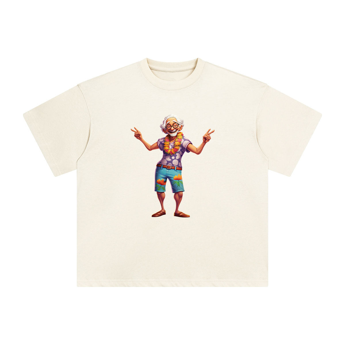 Summer Grandpa Graphic Tee-INNBLAC Fashion Apparel