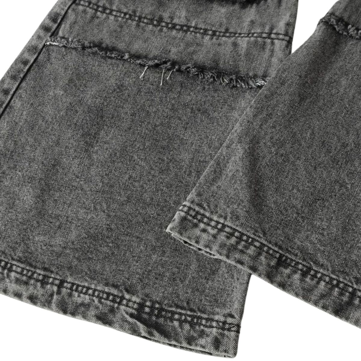 Smoke Rise Trap Denim Raw Trim Flare Jeans