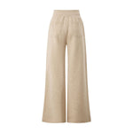 Quiet‑Luxury Old Money Heather Ribbed Waist‑Tapered Trousers