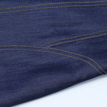 Round Neck A-Line Denim Midi Dress