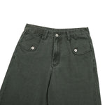 Relaxed Bootcut Pants With Reverse‑Pocket Washed‑Out Fade
