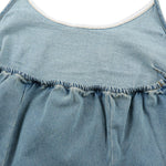 Ruched Denim Halter Mini Dress