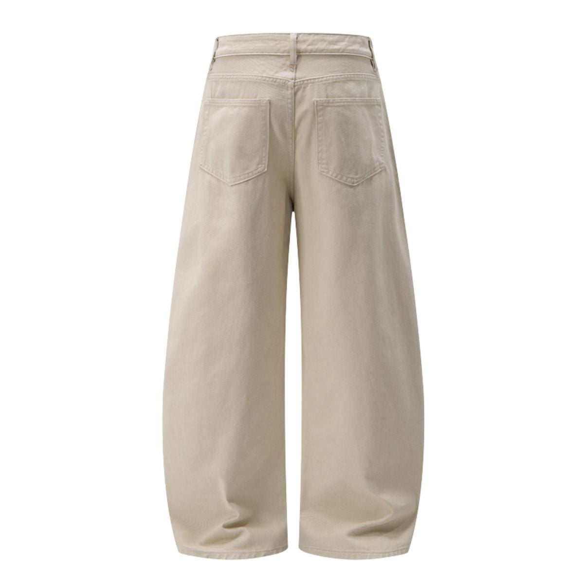 Voluminous Wide‑Leg Twill Casual Pants