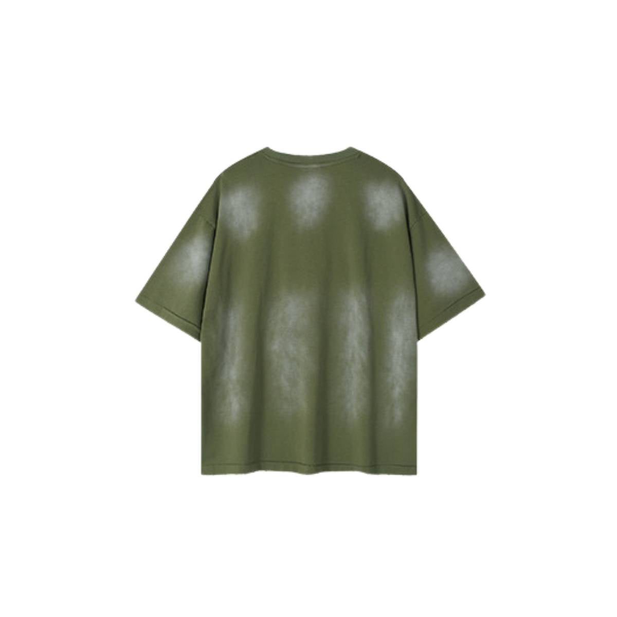 Camiseta destructiva de peso pesado con borde crudo de 10 oz