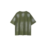 Camiseta destructiva de peso pesado con borde crudo de 10 oz