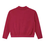 Retro Terry Cloth Polo Collar Sweatshirt