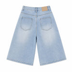 Bermudas con lavado vintage y salpicaduras de tinta