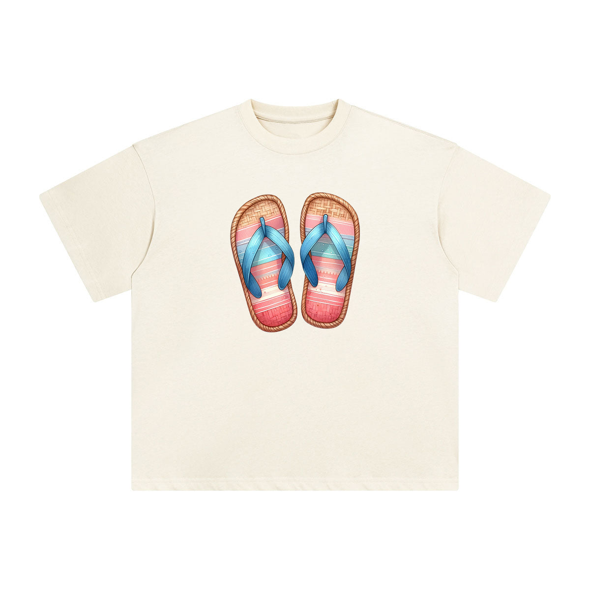Summer Vacation Slippers Graphic Tee-INNBLAC Fashion Apparel