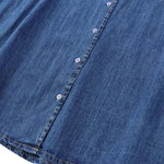 Women's Loose Casual Denim Shirt Peter Pan collar