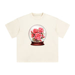 Valentine Roses Globe Graphic Tee-INNBLAC Fashion Apparel