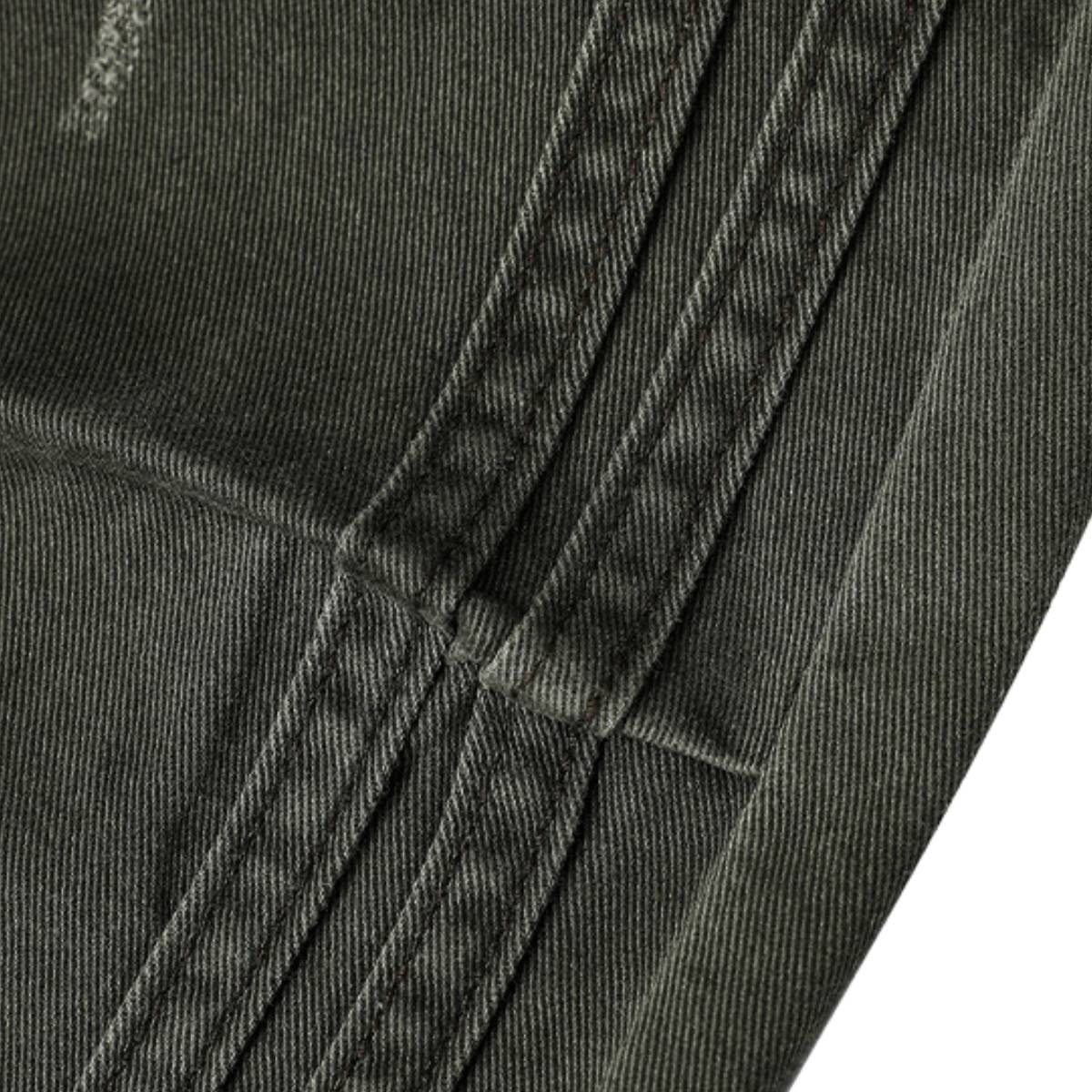 Vintage Striped Corduroy Patchwork Multi-Pocket Relaxed Wide-Leg Cargo Pants