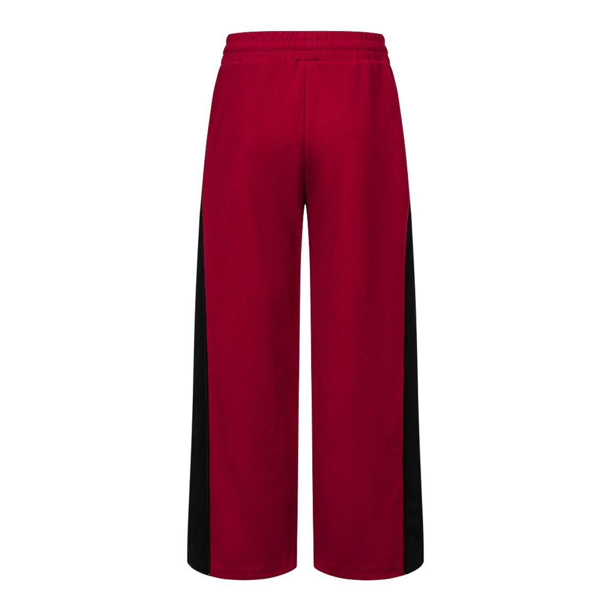 Contrast Side Spliced Zipper Draping Wide‑Leg Athletic Pants