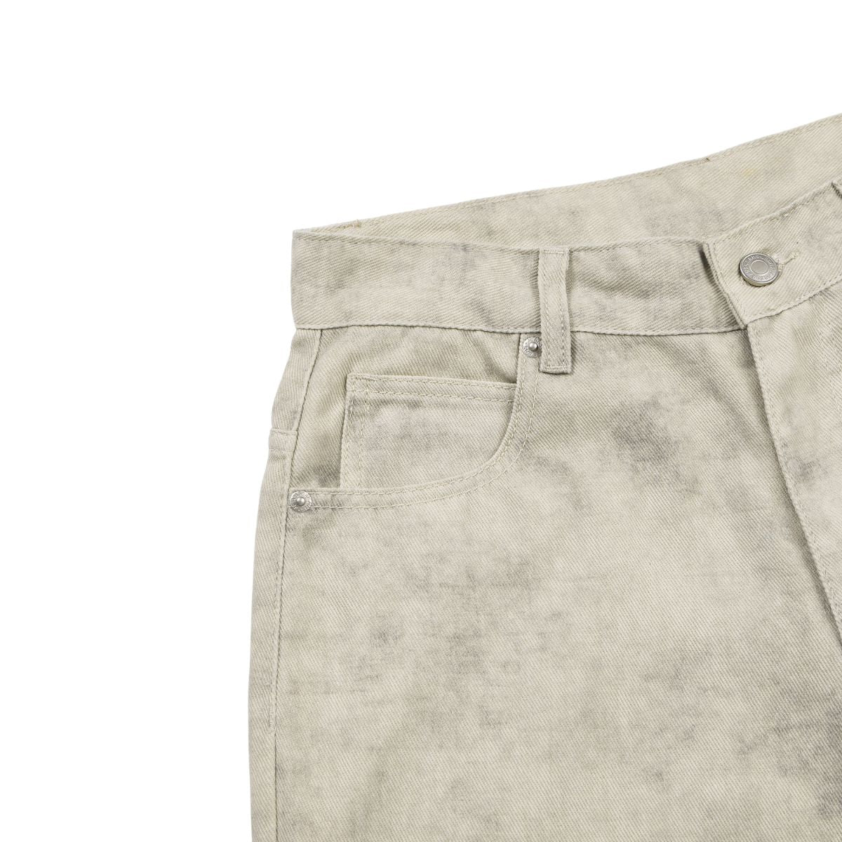 Marble Print Loose Straight Trousers