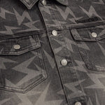 Loose Lighting Pattern Hip-hop Designer Denim Jacket