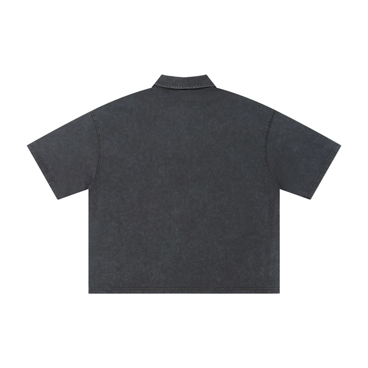 Vintage Polo Collar Loose Casual Short Sleeve T‑Shirt