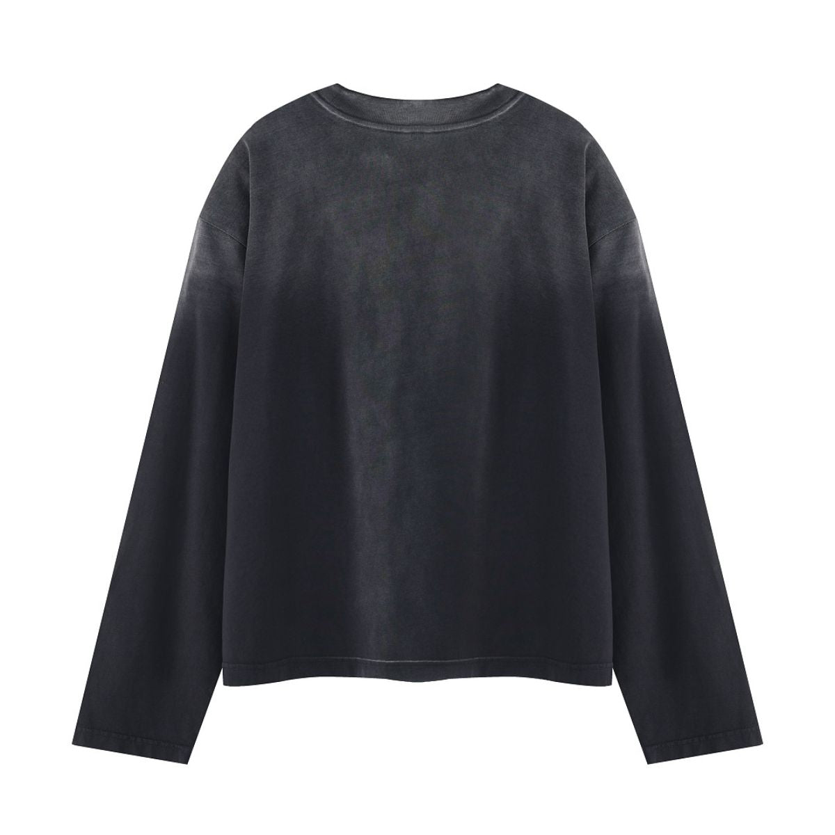 Spray Wash Cotton Relaxed Fit Long Sleeve Tee