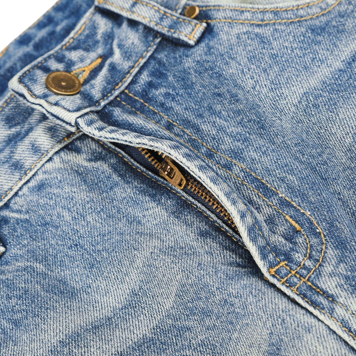 Vintage Washed Whiskered Flared Jeans