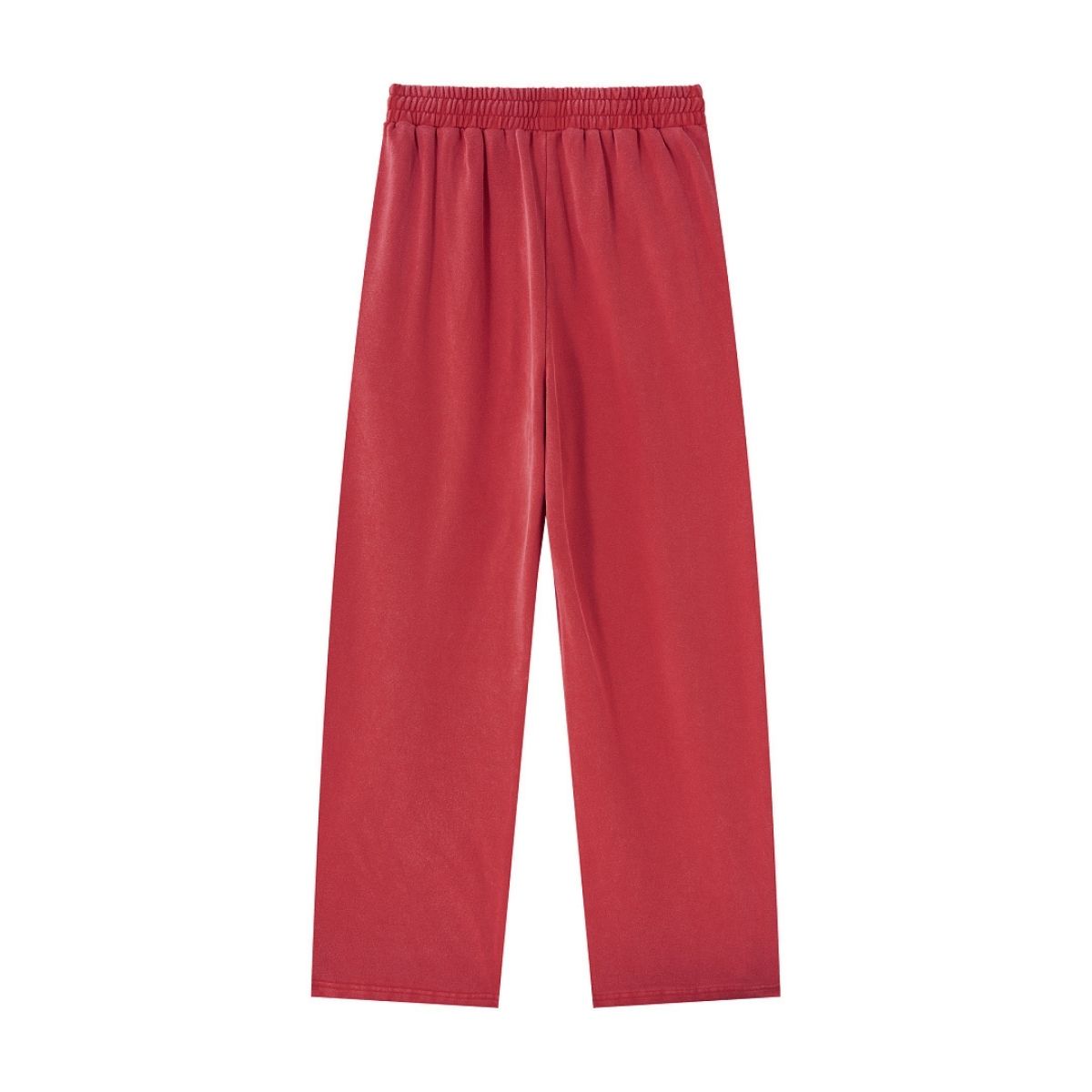 Heavyweight Cotton Washed Distressed Terry Wide‑Leg Pants