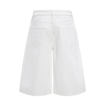 Retro Washed Baggy Straight-Leg Bermuda Shorts