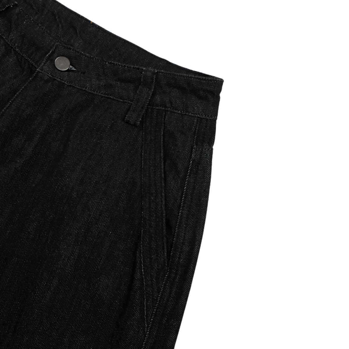 American Retro Black Pleated Jeans