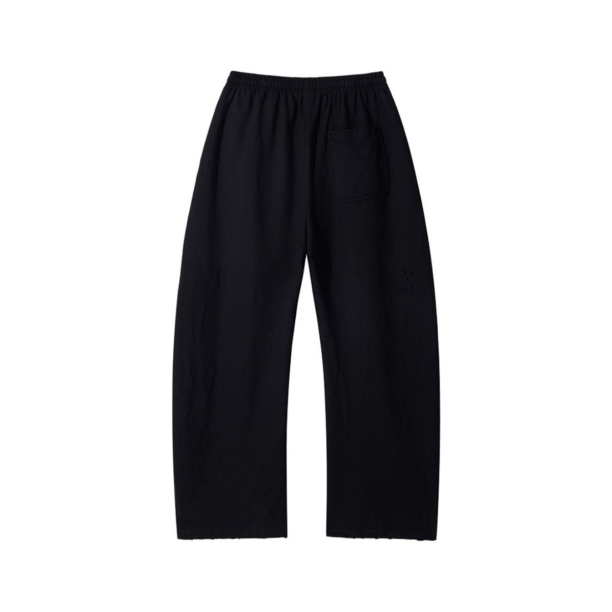 Heavyweight Washed Slit‑Destroyed Curved Wide Leg Pants