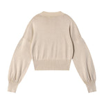Vintage Snow Wash Cropped Cotton Knit Sweater
