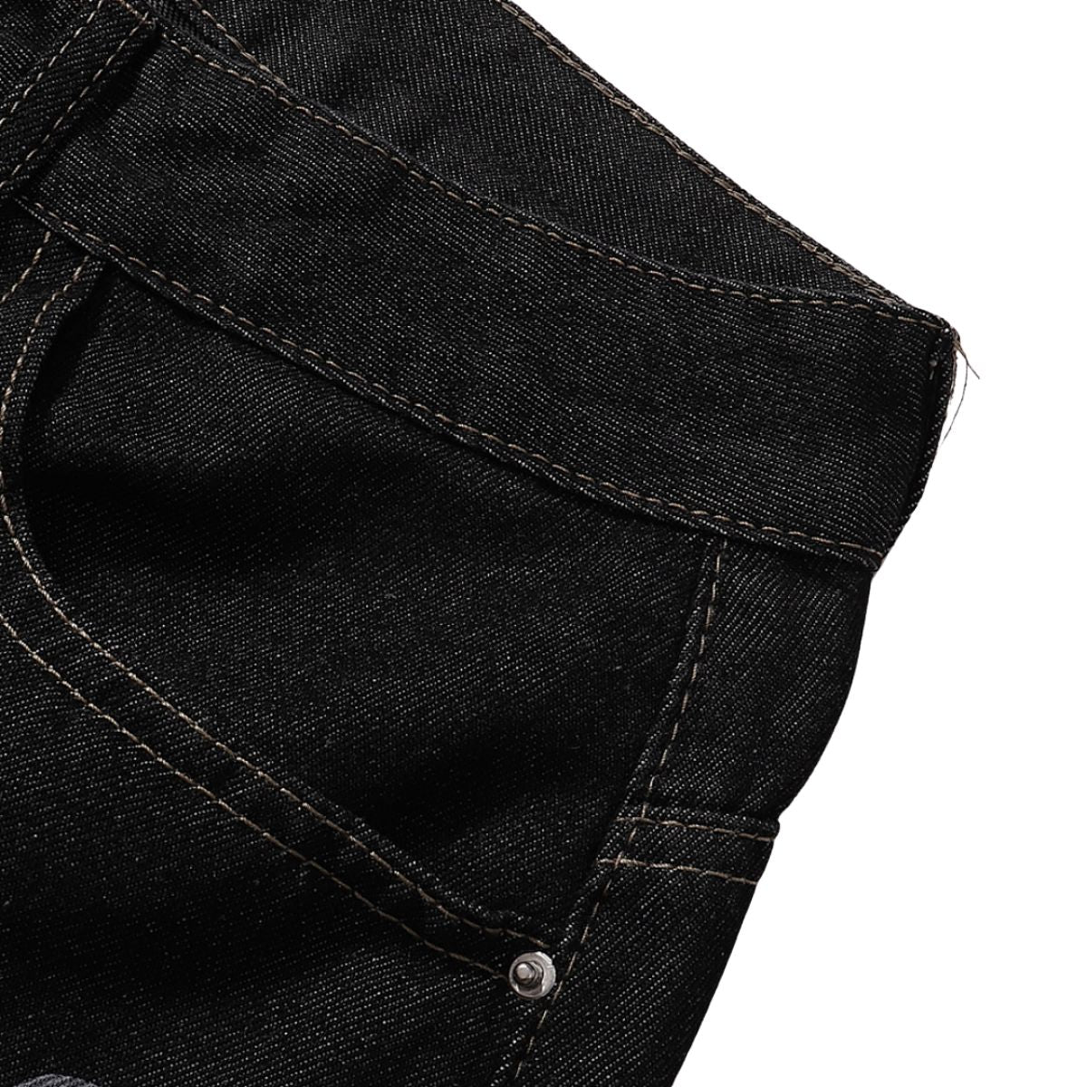 Vintage Black Straight Leg Jeans
