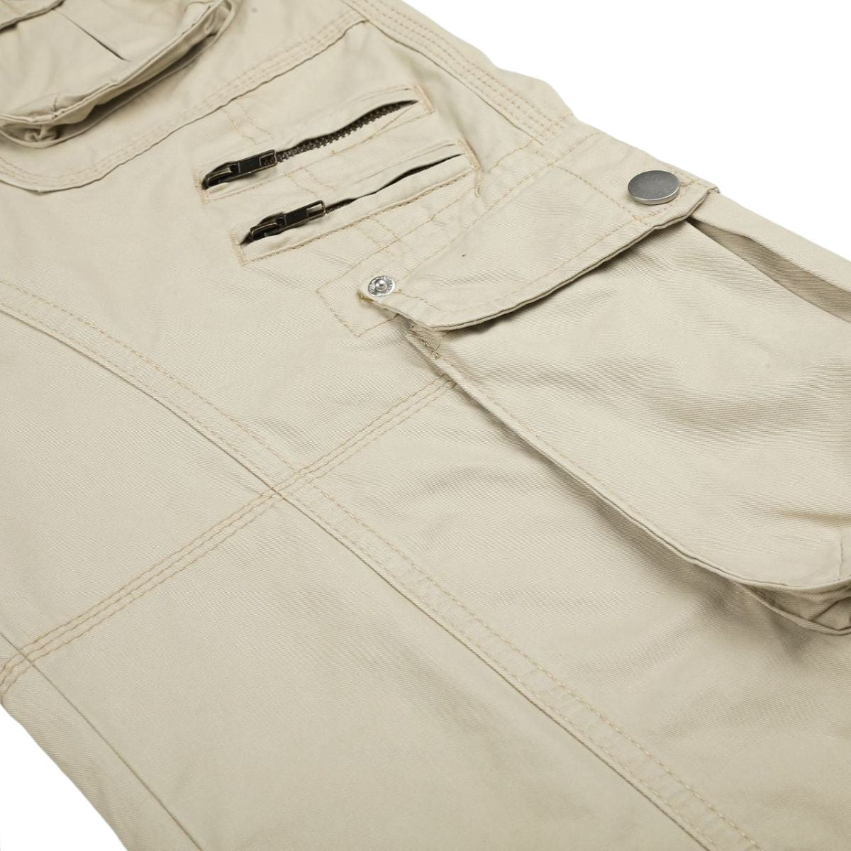 Constructed Multi-Pocket Wide Leg Cargo Trousers