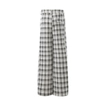 Vintage Plaid Pleated Wide Leg Trousers