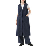 Women' s Twill Denim Long Vest