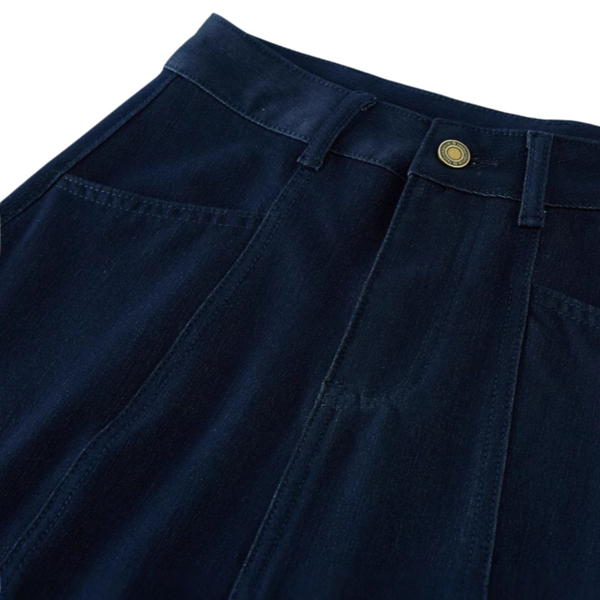 Women's Stretch A-Line Denim MidiSkirt