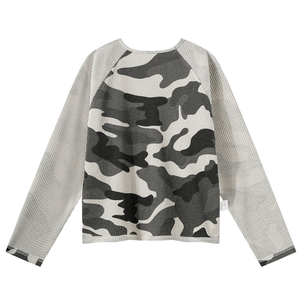Reversible Double-Sided Waffle Camo Long Sleeve Shirt