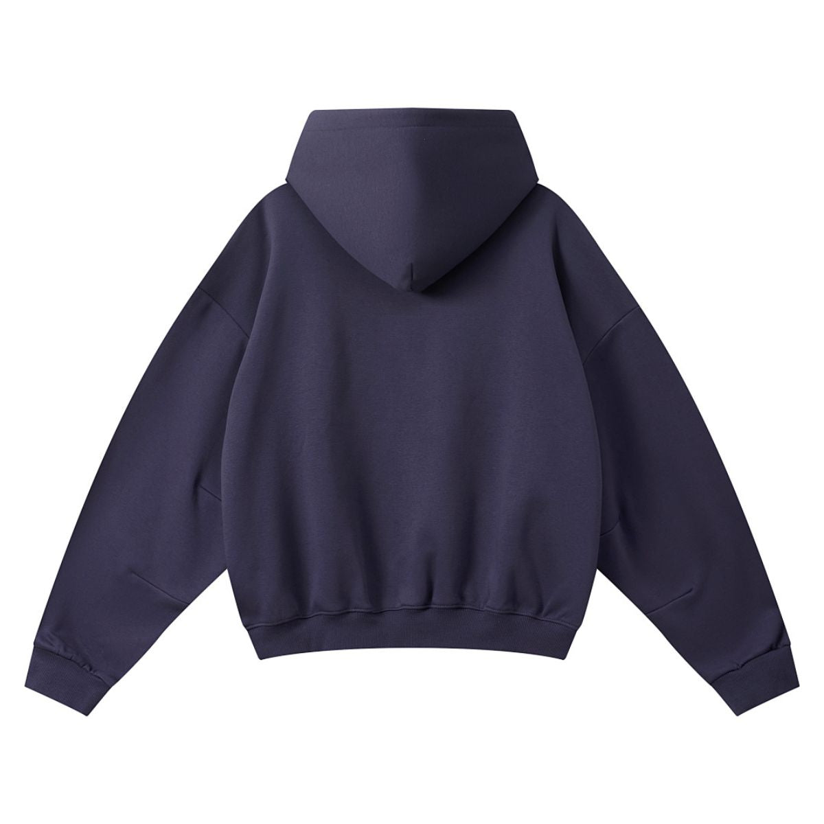 Vintage Fleece‑Lined Oversized Curved Sleeve Hoodie