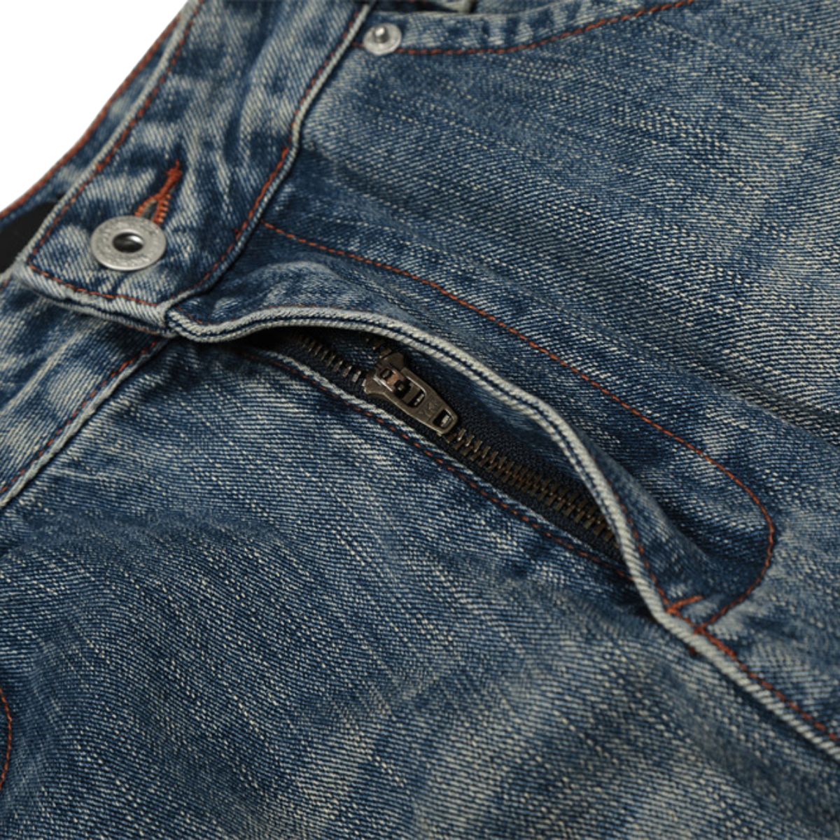 Men's Punk Vintage Washed Loose Wide-Leg Straight Jeans