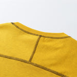 Contrast Stitching Sleeveless Crew Neck Casual Sport Tee