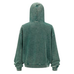 Double Yarn Vintage Washed Zippered Comfort Hoodie