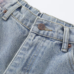 Tie-Dyed Raw Hem Ripped Bermuda Shorts