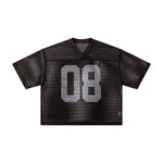 Athletic Mesh Cropped Football Jersey Number 08